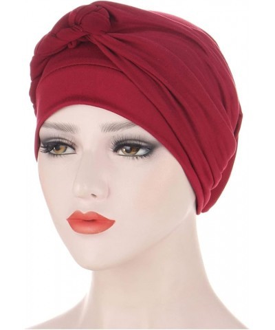 Headwear for Women Chemo Caps Turbans Beanie Flowers Hats Headwrap for Cancer Patient Hair Loss Wine $7.25 Rain Hats