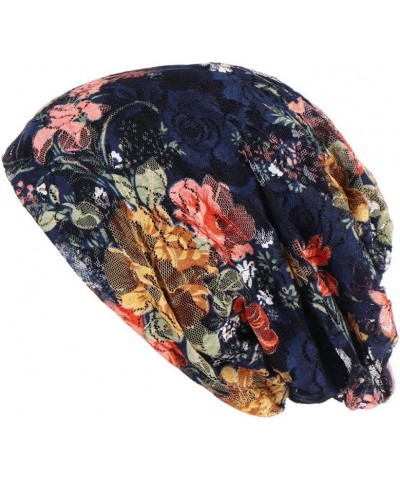 Half Baseball Cap for Women Hat Hair Loss Head Scarf Wrap Womens Active Hat Muslim Hat - Blue $7.80 Rain Hats