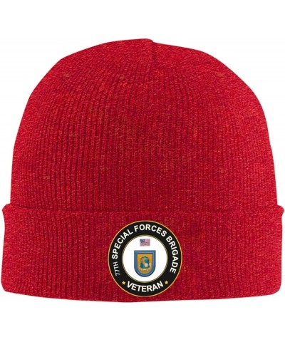 US Army 77th Special Forces Group Veteran Winter Warm Knit Hat - Soft, Classic,Stretchy Beanie Cap Black Red $12.53 Skullies ...