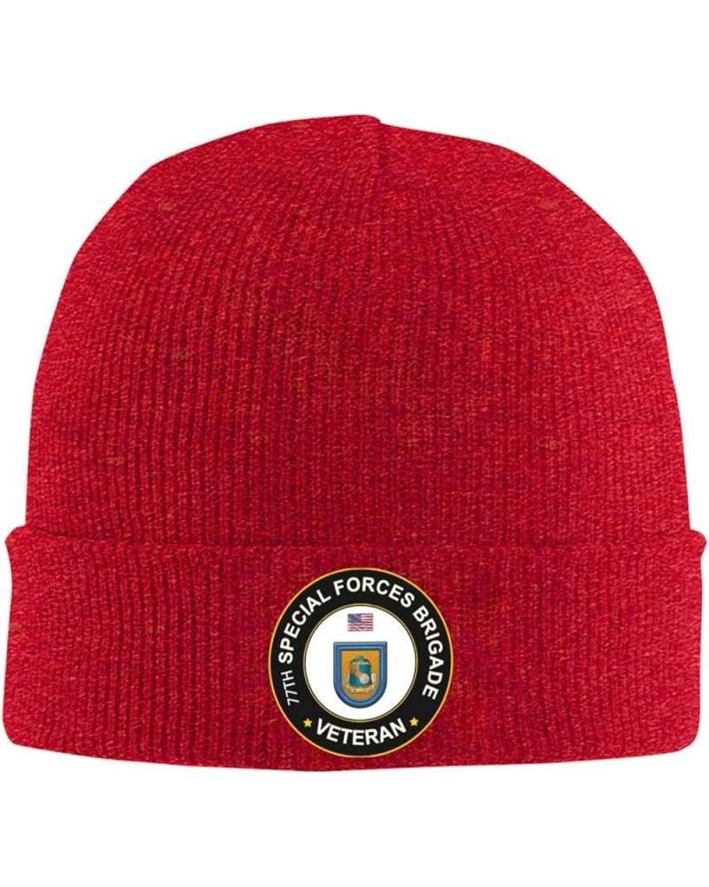 US Army 77th Special Forces Group Veteran Winter Warm Knit Hat - Soft, Classic,Stretchy Beanie Cap Black Red $12.53 Skullies ...