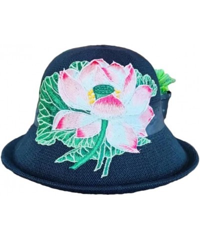 Fedora Hat EmbroideAutumn Wool Hat Embroidery Hat Ethnic Big Jazz Hat for Men and Women 14 $15.88 Fedoras