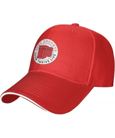 Suny Oneonta Unisex Classic Hat Adjustable Fashion Casquette for Men Women Red $13.68 Baseball Caps