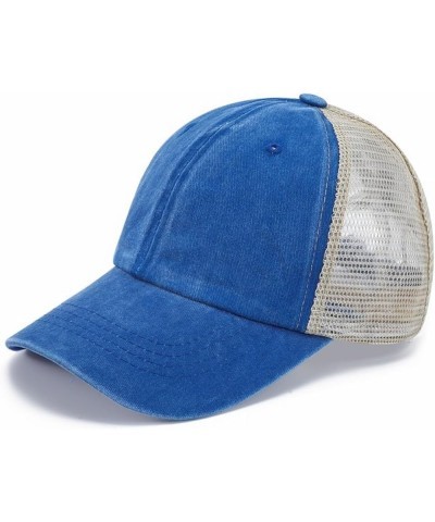 Women's Mesh Baseball Caps Adjustable Low Profile Sun Hats Breathable Lightweight Running Hiking Summer Hat Blue $7.04 Sun Hats