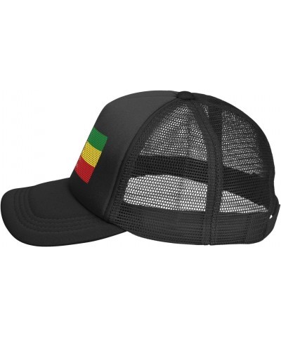 Flag of Ethiopian and USA Baseball Cap Adjustable Casual Mesh Hats Duck Tongue Hat for Men Women75 Black $12.52 Baseball Caps