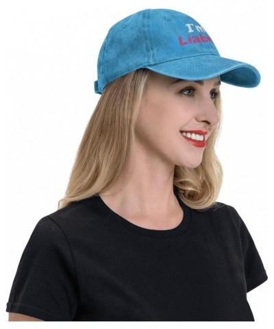 I'm A Liability Trucker Hat Funny Gag Gift Party Hat Fun Humor Baseball Cap for Women Men Black Blue $12.31 Baseball Caps