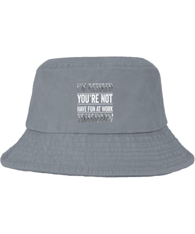 Retirement Gift for Men Women I'm Retired You're Not Have Fun at Work Tomorrow Bucket Hats Bucket Hat Flodable Men Light Grey...