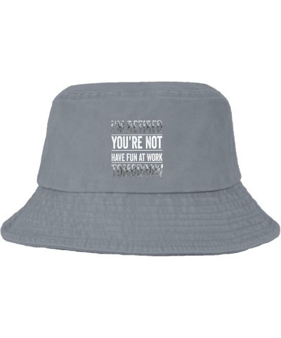 Retirement Gift for Men Women I'm Retired You're Not Have Fun at Work Tomorrow Bucket Hats Bucket Hat Flodable Men Light Grey...