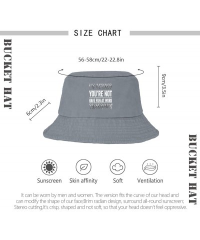 Retirement Gift for Men Women I'm Retired You're Not Have Fun at Work Tomorrow Bucket Hats Bucket Hat Flodable Men Light Grey...