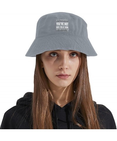 Retirement Gift for Men Women I'm Retired You're Not Have Fun at Work Tomorrow Bucket Hats Bucket Hat Flodable Men Light Grey...