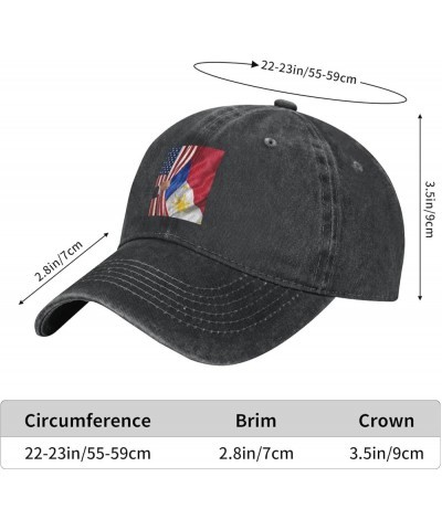 Denim Baseball Cap Adjustable Fitted Hat Retro Casquette for Men Women Black $10.01 Baseball Caps