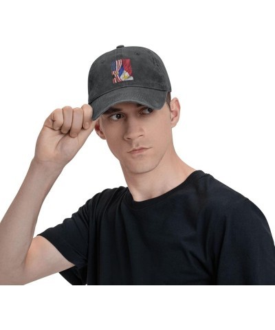 Denim Baseball Cap Adjustable Fitted Hat Retro Casquette for Men Women Black $10.01 Baseball Caps