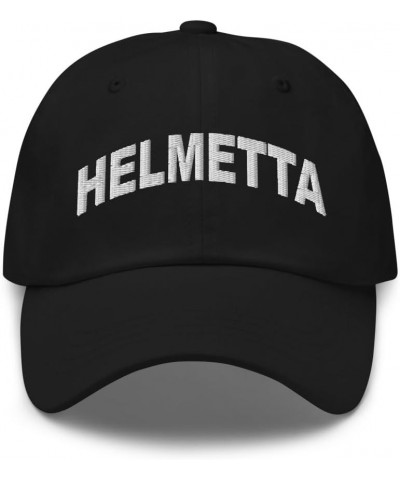 Helmetta New Jersey Hat Helmetta NJ Cap Embroidered Dad Hat Adjustable Strap Closure Unisex Black $17.20 Baseball Caps