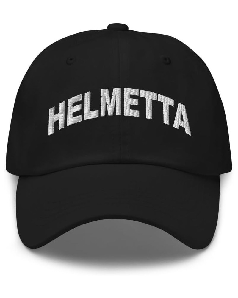 Helmetta New Jersey Hat Helmetta NJ Cap Embroidered Dad Hat Adjustable Strap Closure Unisex Black $17.20 Baseball Caps