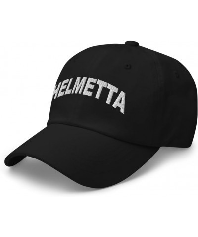 Helmetta New Jersey Hat Helmetta NJ Cap Embroidered Dad Hat Adjustable Strap Closure Unisex Black $17.20 Baseball Caps