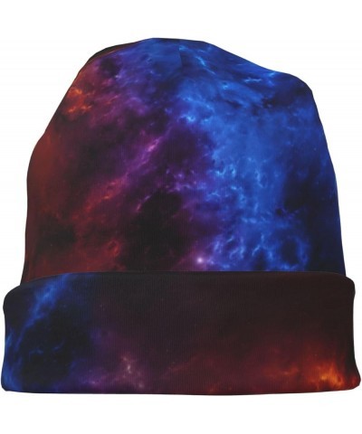 Red Wine Stylish Unisex Knit Hat - Printed Design, Soft and Comfortable, Fade-Resistant and Anti-Pilling Red and Blue Sky $9....