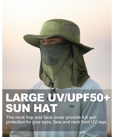 XXL Oversize UV Boonie Hats with Flap,Quick Dry Fishing Sun Hats,Adjustable Cooling Summer Hats with Strap Black-flap $10.00 ...