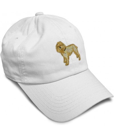 Custom Soft Baseball Cap Cockapoo Embroidery Dogs Cockapoo Twill Cotton Grasshopper Dad Hats for Men & Women White Design Onl...