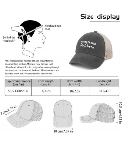 of Course I'm Right I'm Dave Baseball Cap Mama Hat AllBlack Sun Hat Men Gifts for Mom Baseball Caps Gray02 $8.34 Baseball Caps