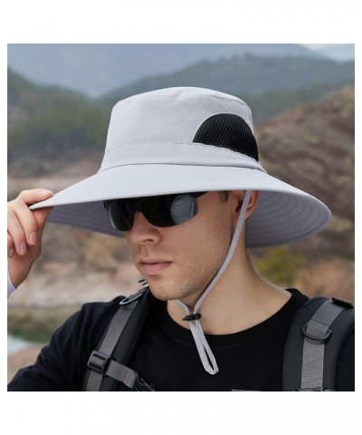 Women Men Bucket Hat Cotton Stone Washed Adjustable Bucket Boonie Sun Hats Stowable Bucket Hat Grey $7.58 Bucket Hats