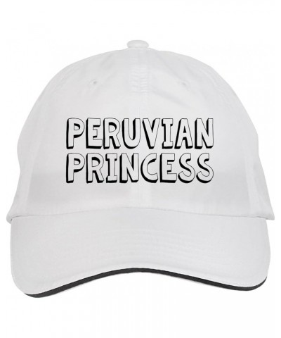 Peruvian Princess Hat Adjustable Cap, DesI56 White $11.62 Baseball Caps