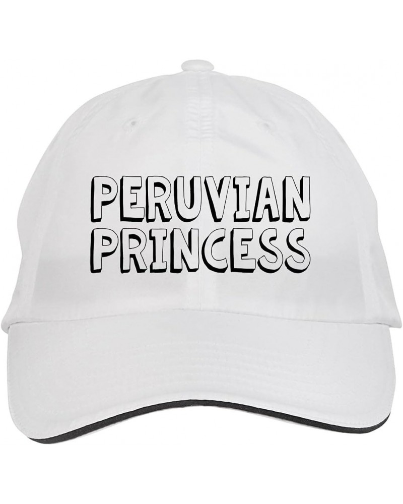 Peruvian Princess Hat Adjustable Cap, DesI56 White $11.62 Baseball Caps