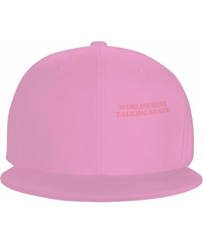 Women's and Men's Baseball Caps World's Best Talking Stage Low Profile Dad Hat Adjustable Casquette Cap,Black Pink $9.53 Base...