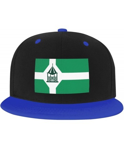 Flag of New Milford, Connecticut Baseball Cap for Men Women Snapback Hat Adjustable Flat Bill Hats Blue $10.14 Baseball Caps