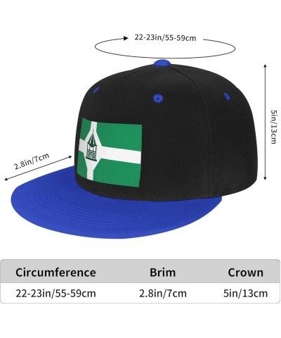 Flag of New Milford, Connecticut Baseball Cap for Men Women Snapback Hat Adjustable Flat Bill Hats Blue $10.14 Baseball Caps