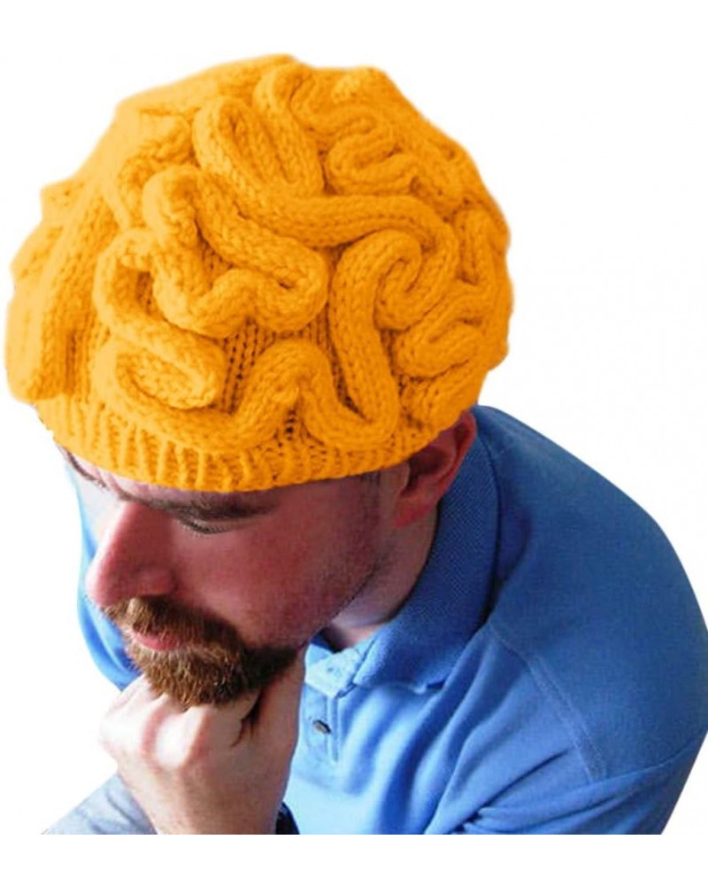 Womens Mens Winter Warm Hat Crochet Slouchy Beanie Oversized Winter Hats 2022 Printed Faux Fur Pom Knitted Caps Yellow $9.09 ...