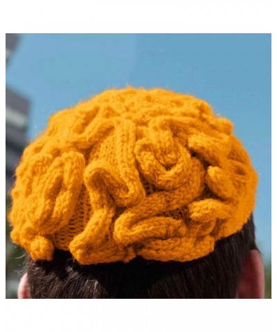 Womens Mens Winter Warm Hat Crochet Slouchy Beanie Oversized Winter Hats 2022 Printed Faux Fur Pom Knitted Caps Yellow $9.09 ...