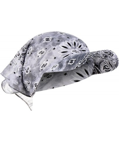 Women Turban Hat with Flower Chemo Headwear Elastic Head Wrap Cap Gifts Christmas Thanksgiving Grey $7.13 Skullies & Beanies