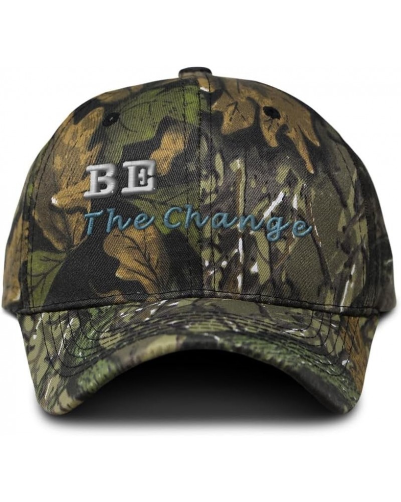 Camo Baseball Cap Be The Change Style B Cotton Hunting Dad Hats for Men & Women Forest Tree Green $15.59 Baseball Caps