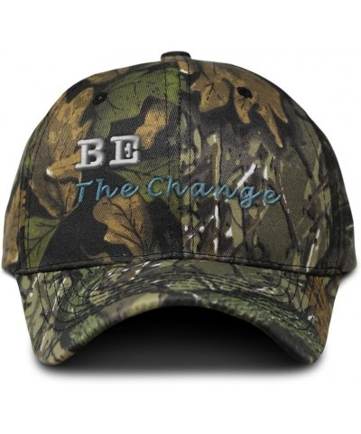 Camo Baseball Cap Be The Change Style B Cotton Hunting Dad Hats for Men & Women Forest Tree Green $15.59 Baseball Caps