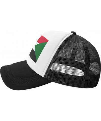 Us Sudan America Flag Breathable Mesh Baseball Cap Adjustable Lightweight Trucker Hat Black $14.05 Baseball Caps