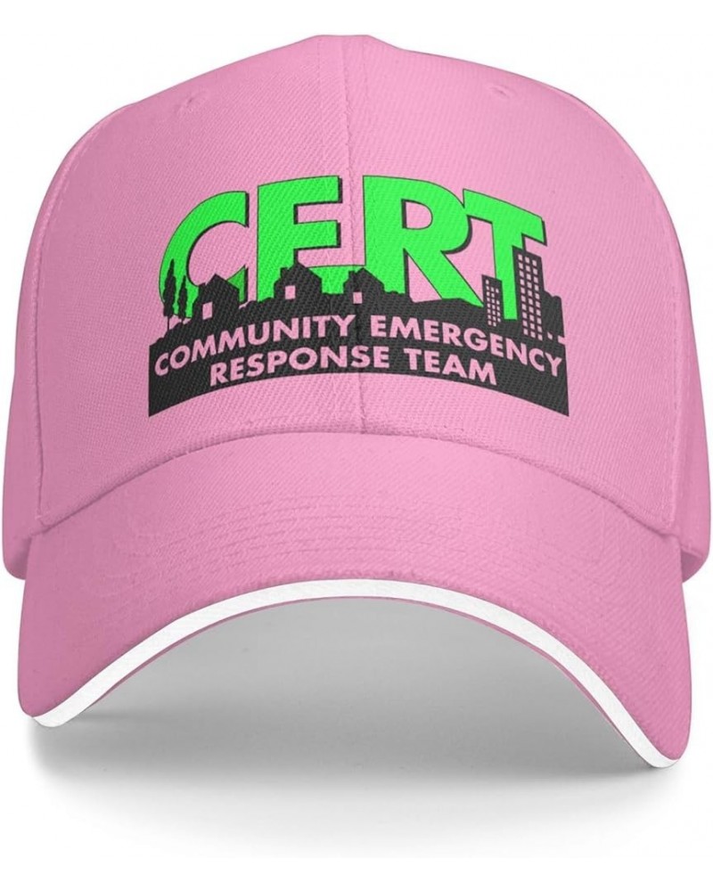 Adult Adjustable Sun Hat Cert Community Emergency Response Team Snapback Cap Baseball Cap Cotton Twill Plain Hat Pink $15.72 ...