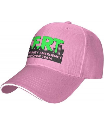 Adult Adjustable Sun Hat Cert Community Emergency Response Team Snapback Cap Baseball Cap Cotton Twill Plain Hat Pink $15.72 ...