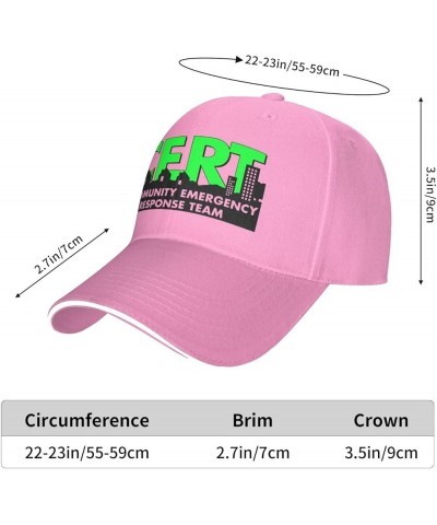 Adult Adjustable Sun Hat Cert Community Emergency Response Team Snapback Cap Baseball Cap Cotton Twill Plain Hat Pink $15.72 ...