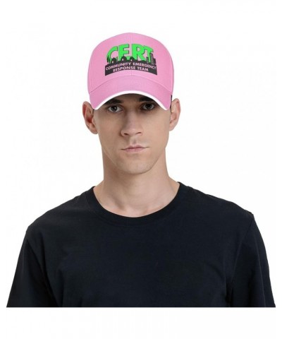 Adult Adjustable Sun Hat Cert Community Emergency Response Team Snapback Cap Baseball Cap Cotton Twill Plain Hat Pink $15.72 ...