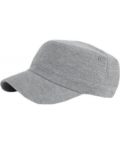 A155 New Cotton Pre-Curved Simple Hole Design Club Army Cap Cadet Military Hat Gray $15.00 Rain Hats