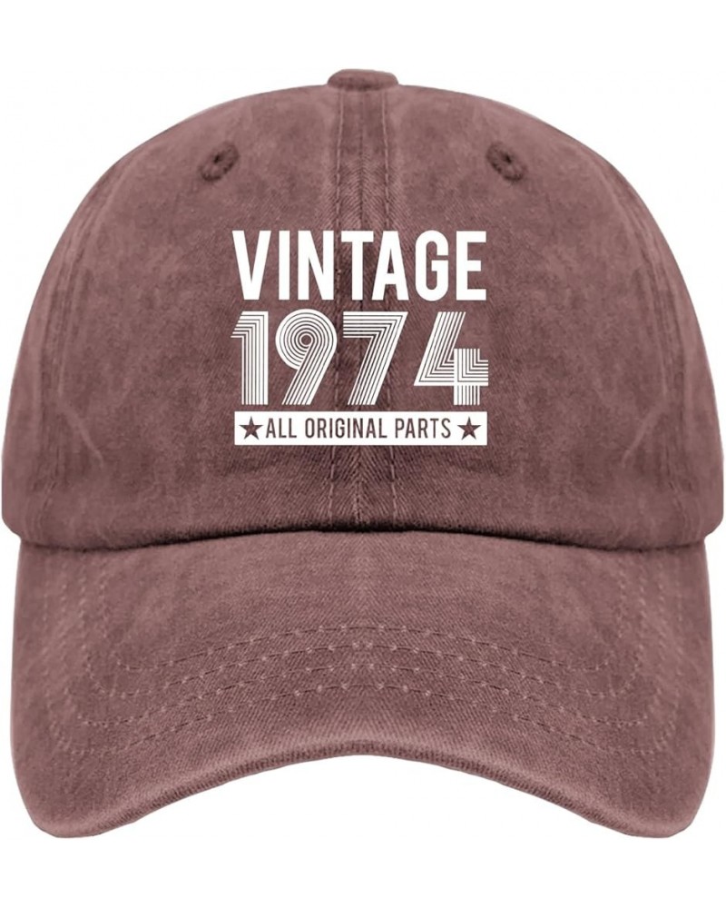 Vintage 1974 All Original Parts hat River hat Pigment Black Mens hat Gifts for Daughter Cycling Caps Wine Red $11.75 Sun Hats