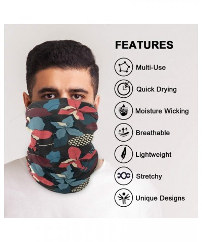 Flowers Plants Black Bandana Face UV Sun Protection Mask, Neck Gaiter Half Face Cover Face Scarf for Outdoor Running $10.79 B...