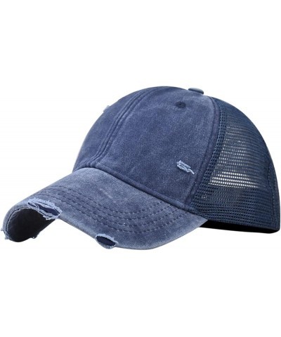 Men Ladies Hat Fashion Baseball Cap Denim Buckle Outdoor Sunscreen Sunshade Hat Hat Hat Navy $8.05 Sun Hats