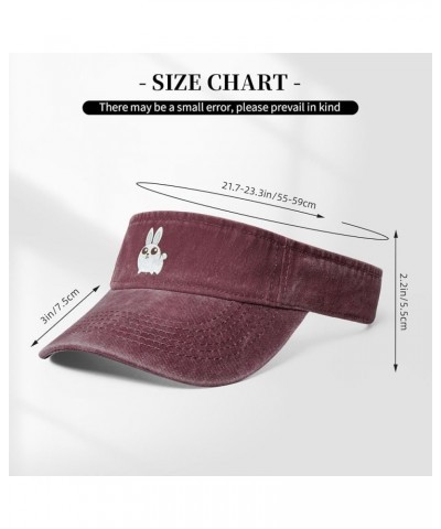 Cute Cartoon Rabbit Sun Hat Sun Visor Hats for Women Men Baseball Cap Golf Hats Red $10.41 Visors