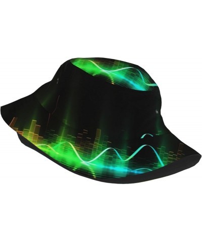 Giraffe on The Grassland Printed Fashion Bucket Hat Beach Sunhat Outdoor Fisherman Hat Cool Music Sound Wave $14.03 Bucket Hats