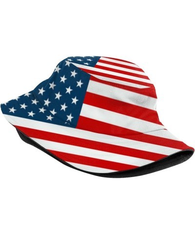 Bucket Cap,United States Flag Bucket Hat Black and White Bucket Hat Fisherman Hat Sun Hat for Women Men $12.85 Bucket Hats