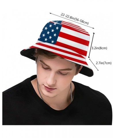 Bucket Cap,United States Flag Bucket Hat Black and White Bucket Hat Fisherman Hat Sun Hat for Women Men $12.85 Bucket Hats