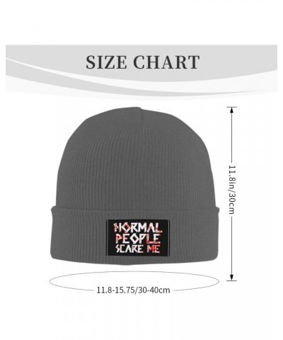 Funny Normal People Scare Me Mens Winter Beanie Hats Warm Knit Hats Skull Cap Winter Hat for Women Deep Heather $9.58 Skullie...