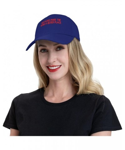 Women's and Men's Baseball Caps Mustaches Make The World A Better Place Original Dad Hat Adjustable Casquette Cap Blue $9.90 ...