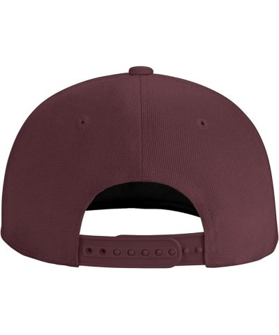 Snapback Baseball Cap The Dominican Republic Classic Dad Trucker Flat Bill Brim Hat Dark Red $11.33 Baseball Caps