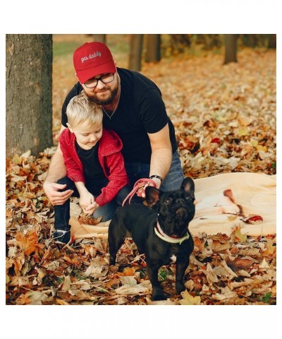 Custom Soft Baseball Cap Yes Daddy Embroidery Dad Twill Cotton Dad Hats for Men & Women Black Design Only $14.83 Baseball Caps